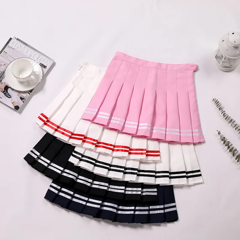 FUNANI Tennis Skirt Mini Girls Pleated Skirt Student Uniform Striped High Waist Dance Cheerleading Skirts Sport Clothing
FUNANI Tennis Skirt Mini Girls Pleated Skirt Student Uniform Striped High Waist Dance Cheerleading Skirts Sport Clothing