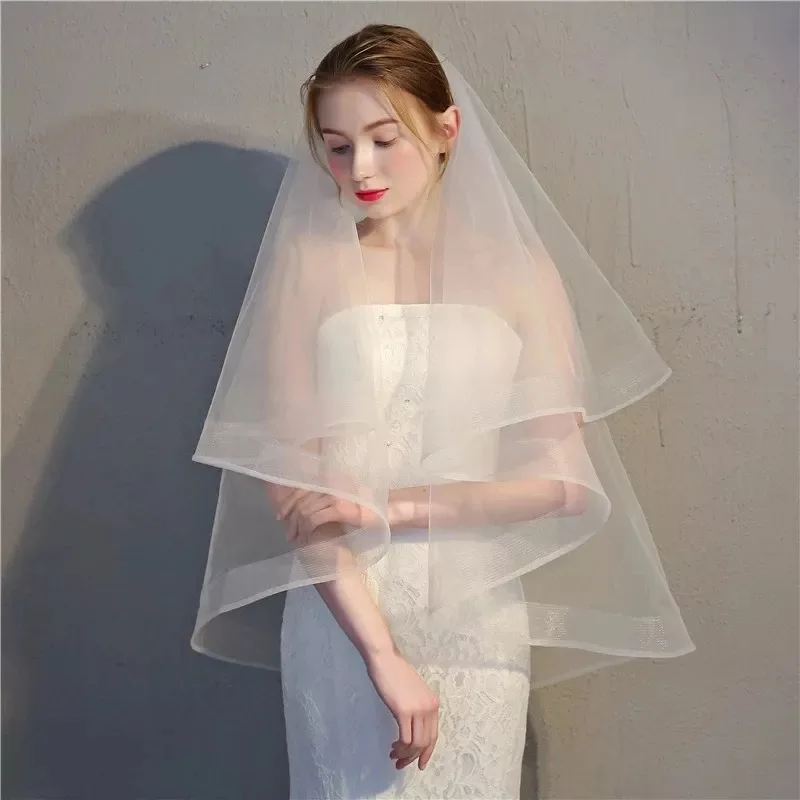 Fortunate Simple Two Layers Ivory White Short Tulle Wedding Veils Bridal Veil With Comb Wedding Accessories 2023
Fortunate Simple Two Layers Ivory White Short Tulle Wedding Veils Bridal Veil With Comb Wedding Accessories 2023