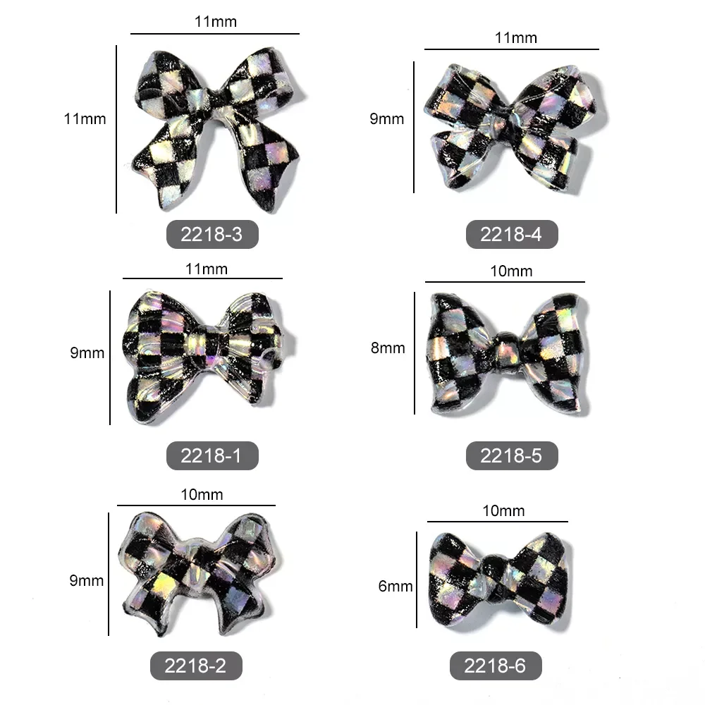 Black White Bow Resin Nail Art Decorations 3D Bowknot Nail Charm Ornament Jewelry DIY Manicure Design Classic Accessories
Black White Bow Resin Nail Art Decorations 3D Bowknot Nail Charm Ornament Jewelry DIY Manicure Design Classic Accessories