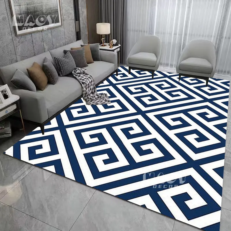 

Geometry Large Area Felt Carpets Washable Floor Anti-slip Lounge Rug for Living Room Decoration Bedroom Modern Area Hallway Mat