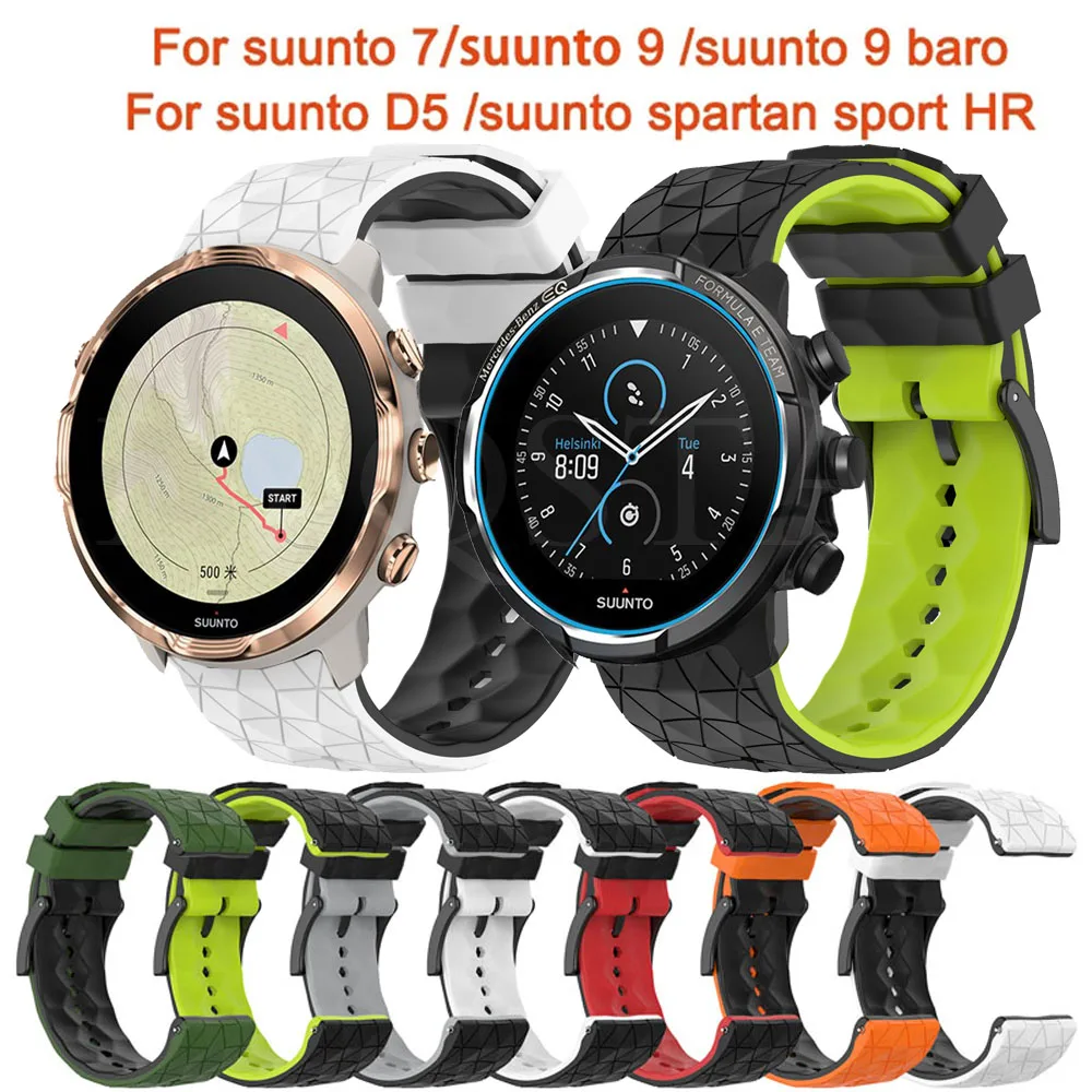 Ремешок силиконовый для Suunto 7 9 baro, популярный сменный Браслет для спортивных наручных часов Suunto D5/Spartan, Часовые аксессуары 
Ремешок силиконовый для Suunto 7 9 baro, популярный сменный Браслет для спортивных наручных часов Suunto D5/Spartan, Часовые аксессуары