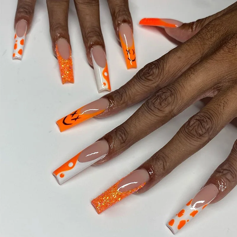 24pcs/box Fake Nail With Design Tai Chi White Black Full Cover Acrylic Press On Fake Nail Sets With Glue Long Artifical Nail
24pcs/box Fake Nail With Design Tai Chi White Black Full Cover Acrylic Press On Fake Nail Sets With Glue Long Artifical Nail