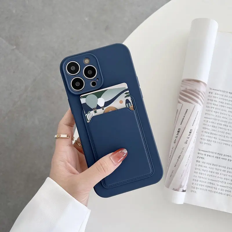 Business Card Bag Soft Liquid Silicone Phone Case for Apple iPhone 13 11 12 Pro Max Mini 7 8 Plus XR XS X
Business Card Bag Soft Liquid Silicone Phone Case for Apple iPhone 13 11 12 Pro Max Mini 7 8 Plus XR XS X