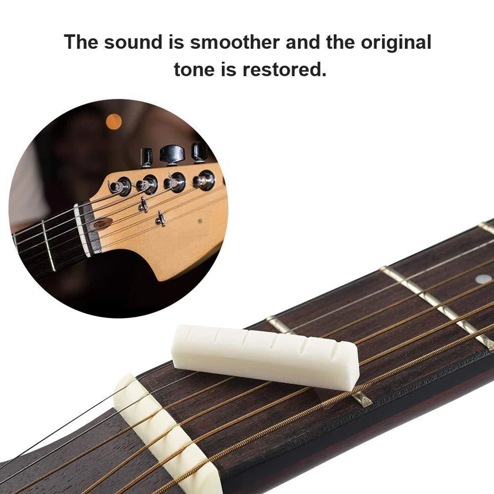 2 Sets Of 4 Pcs 6 String Acoustic Guitar Bone Bridge Saddle 72mm And Nut 43mm Musical Instrument Accessories
2 Sets Of 4 Pcs 6 String Acoustic Guitar Bone Bridge Saddle 72mm And Nut 43mm Musical Instrument Accessories