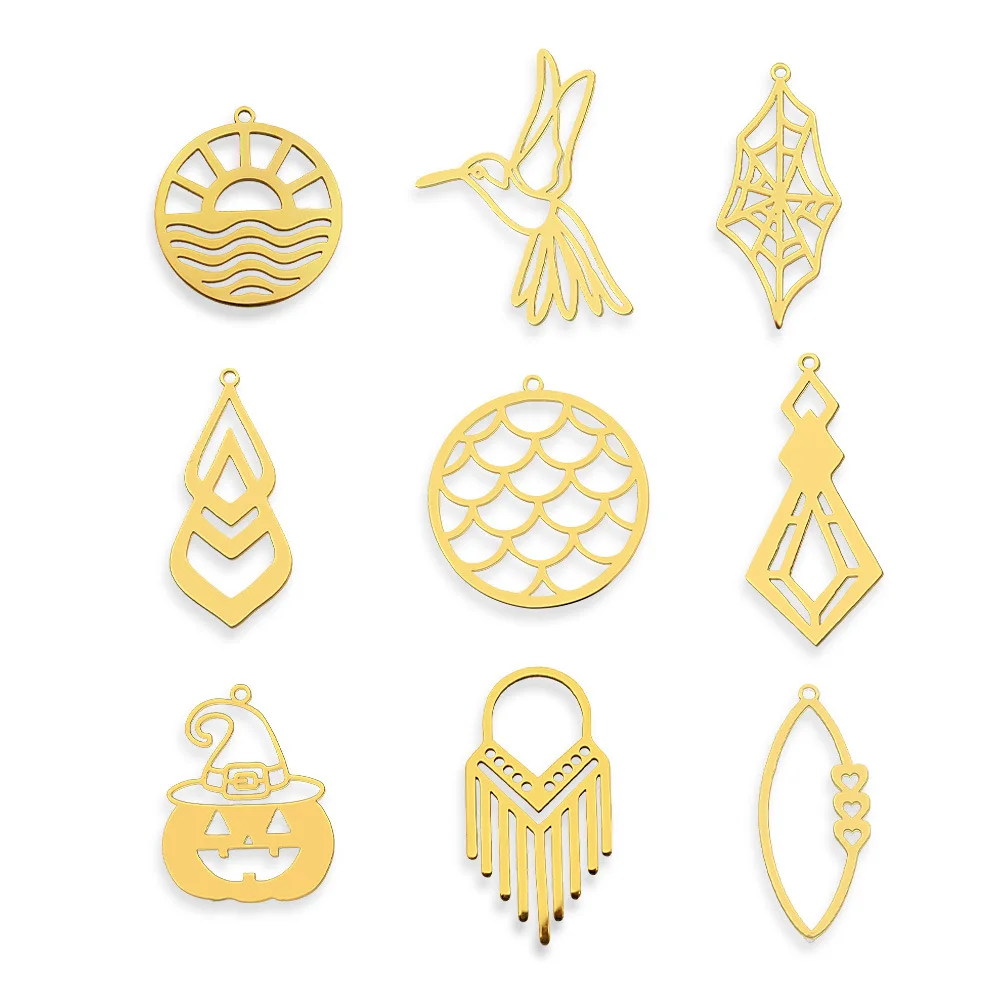 20Pcs PVD Plating Stainless Steel Cutting Hollow Lady Birds Sun Fish Bag Ghost Pendant Charms For DIY Making Bracelets Necklaces
20Pcs PVD Plating Stainless Steel Cutting Hollow Lady Birds Sun Fish Bag Ghost Pendant Charms For DIY Making Bracelets Necklaces
