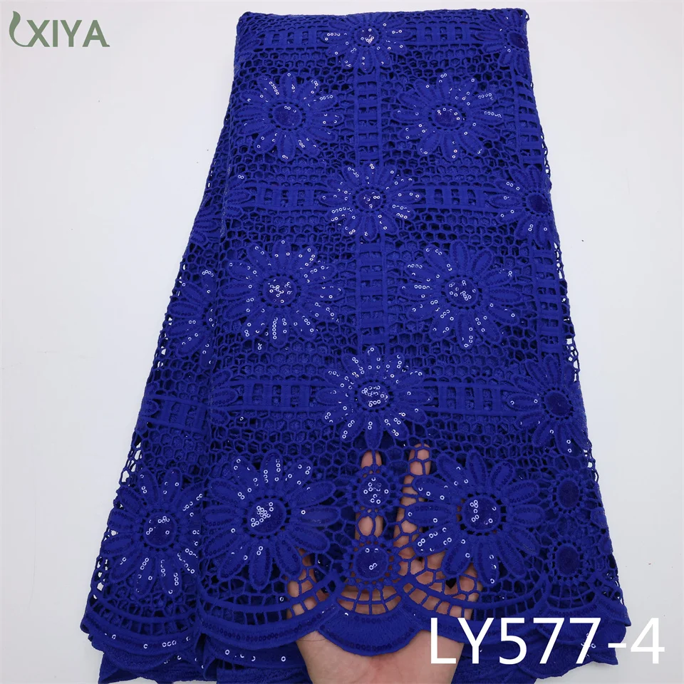 XIYA LACE Latest 2022 African Lace Fabric Tissue Cord Lace with Sequins High Quality Nigerian Lace Fabric for Woman Sewing LY577
XIYA LACE Latest 2022 African Lace Fabric Tissue Cord Lace with Sequins High Quality Nigerian Lace Fabric for Woman Sewing LY577