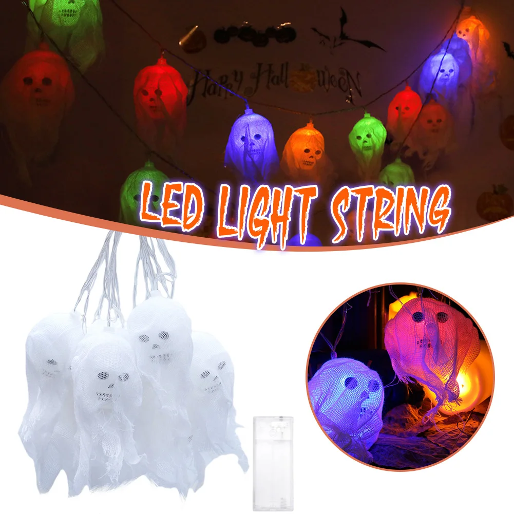 LED Halloween Skull Head Led String Light Gauze Skeleton Haunted House Outdoor Lamp For Halloween Party Home Hanging Decor
LED Halloween Skull Head Led String Light Gauze Skeleton Haunted House Outdoor Lamp For Halloween Party Home Hanging Decor