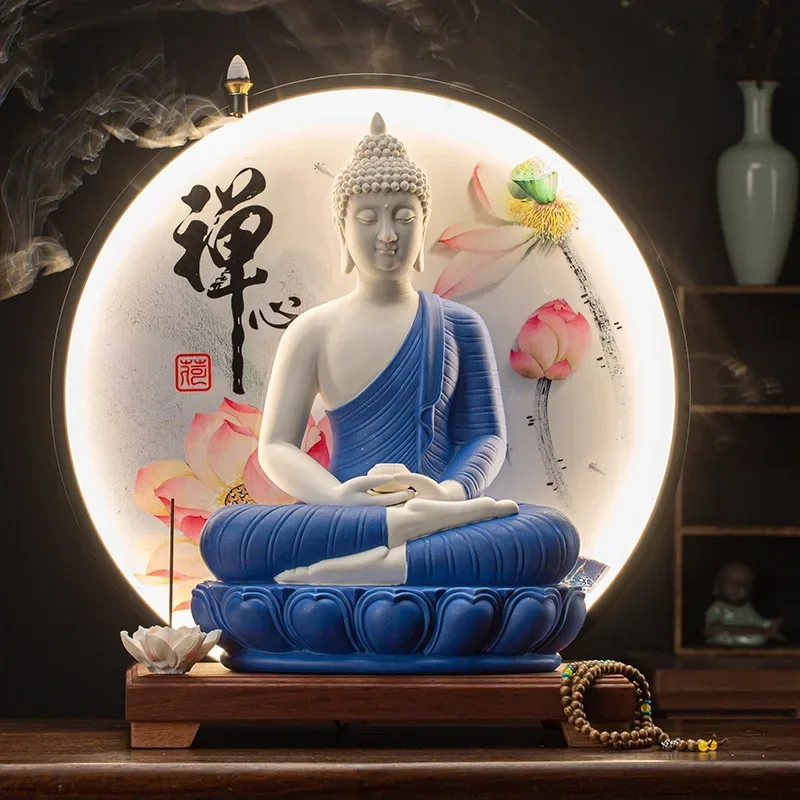 Chinese Ceramic Buddha Statue Tathagata Buddha Statue Ornament Lamp Circle Sanbao Buddha Sitting Statue
Chinese Ceramic Buddha Statue Tathagata Buddha Statue Ornament Lamp Circle Sanbao Buddha Sitting Statue