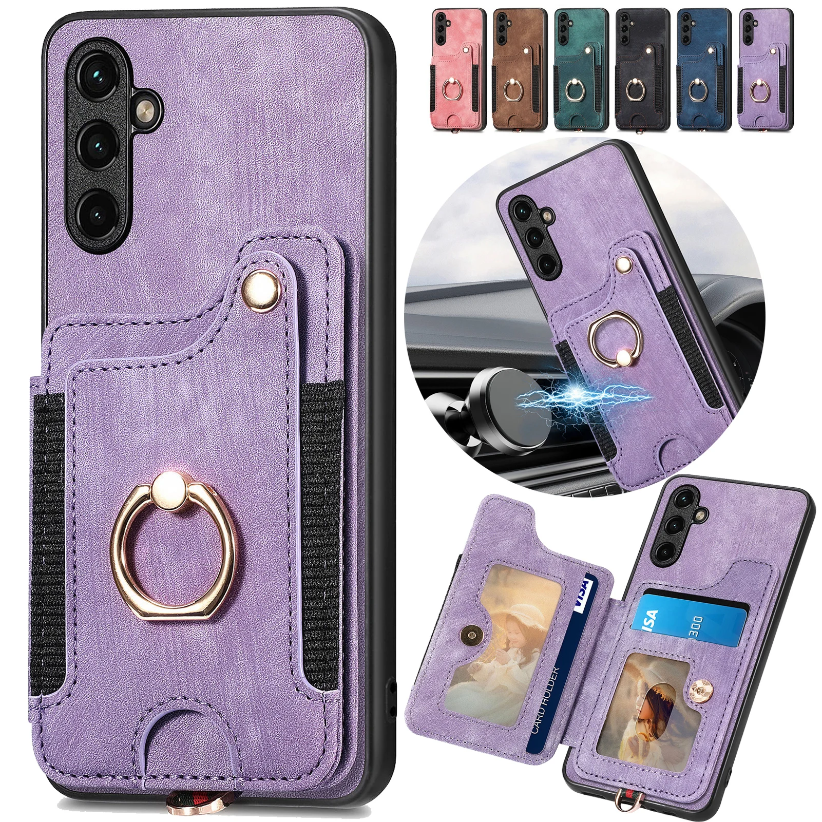 Card Pocket Wallet Leather Case for Samsung Galaxy A54 A14 A34 A23 A33 A53 A52 Ring Holder Kickstand Cover S23 Ultra S22 S21 S20
Card Pocket Wallet Leather Case for Samsung Galaxy A54 A14 A34 A23 A33 A53 A52 Ring Holder Kickstand Cover S23 Ultra S22 S21 S20