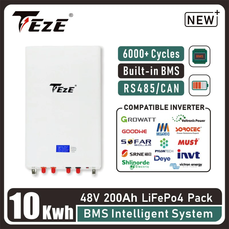 Платежная установка 48 В 200 ач PowerWall 10 кВтч TEZE LifePO4 батарея 51 в система хранения солнечной энергии Встроенная система BMS RS485 без НДС
Платежная установка 48 В 200 ач PowerWall 10 кВтч TEZE LifePO4 батарея 51 в система хранения солнечной энергии Встроенная система BMS RS485 без НДС
