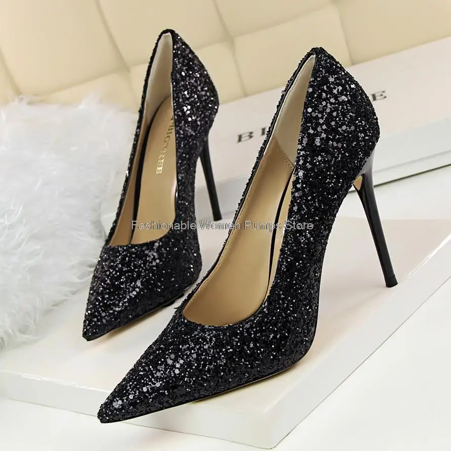 Sexy Women Party Shoes Bling Sequined Women's Pumps Thin High Heels Female Bride Wedding Shoes High-heeled Stilettos Ladies Shoe
Sexy Women Party Shoes Bling Sequined Women's Pumps Thin High Heels Female Bride Wedding Shoes High-heeled Stilettos Ladies Shoe