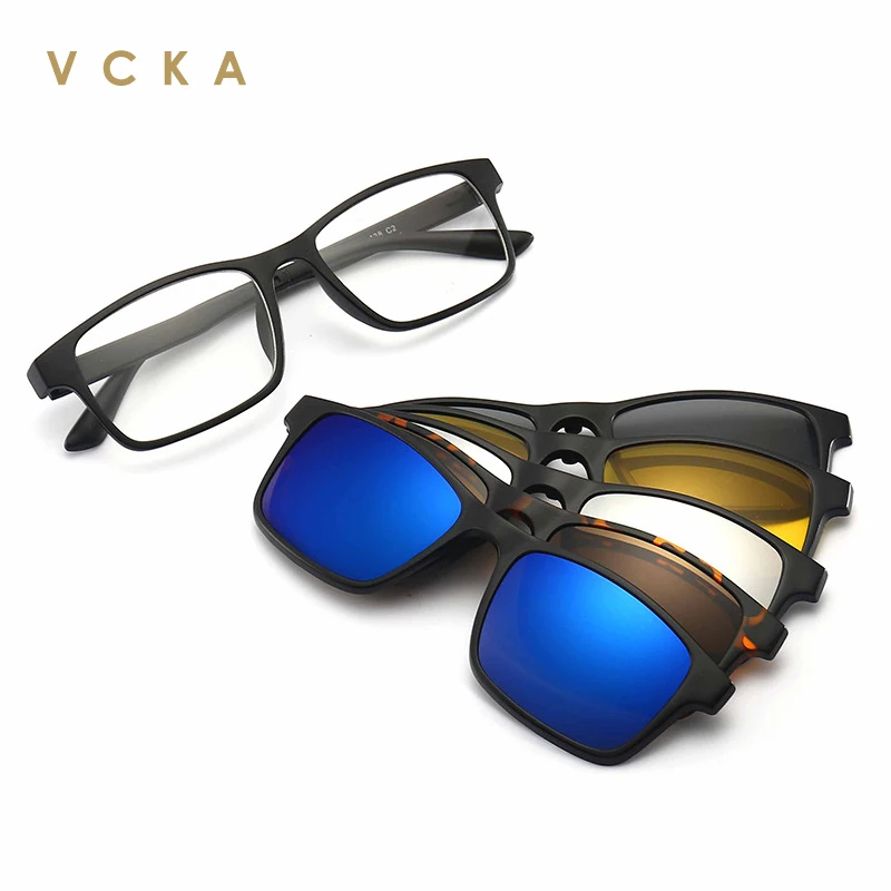 Мужские и женские очки для близорукости VCKA, квадратные поляризационные очки с оправой из пяти частей, зеркальные магнитные солнцезащитные очки с присоской для ночного видения, TR90
Мужские и женские очки для близорукости VCKA, квадратные поляризационные очки с оправой из пяти частей, зеркальные магнитные солнцезащитные очки с присоской для ночного видения, TR90