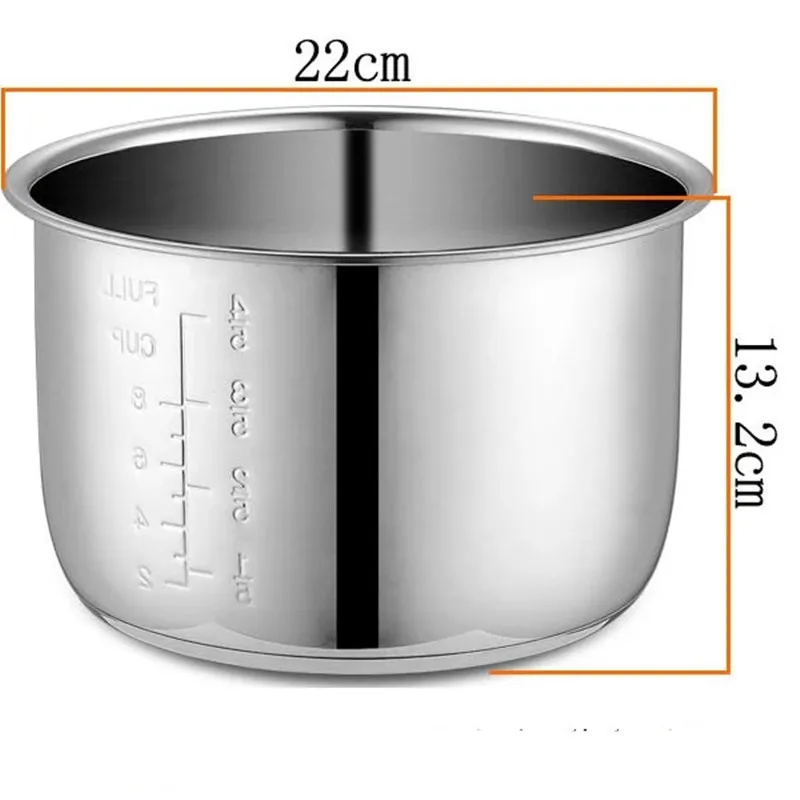 

4 л электрическая скороварка вкладыш внутренние чаши Мультиварка чаша из нержавеющей стали бак для приготовления супа каши