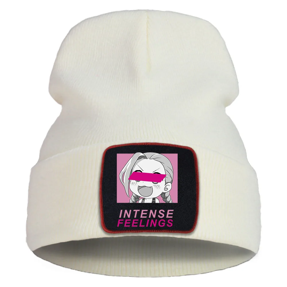 Jins Intense Feelings Kawaii Cartoons Knitted Hat Outdoor Casual Cap Casual Winter Knit Hats Comfortable Unisex Beanie Mens Caps
Jins Intense Feelings Kawaii Cartoons Knitted Hat Outdoor Casual Cap Casual Winter Knit Hats Comfortable Unisex Beanie Mens Caps