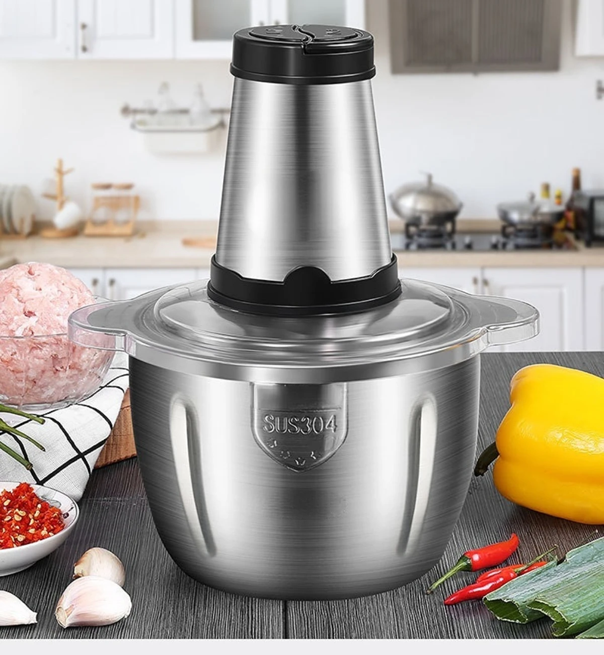 3L Stainless Steel Electric Meat Grinder Food Chopper Kitchen Machines Vegetable Chopper Slicer Machine Household Grinder
3L Stainless Steel Electric Meat Grinder Food Chopper Kitchen Machines Vegetable Chopper Slicer Machine Household Grinder