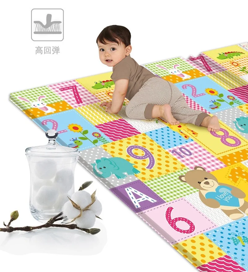 Детский игровой коврик складной коврик-пазл Xpe обучающий детский для детской