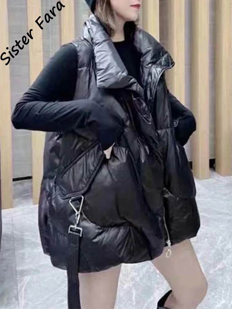 Sister Fara Winter Women's Short Down Cotton Vest Light Weight Sleeveless Padded Vest Sleeveless Stand-up Collar Big Pocket Vest
Sister Fara Winter Women's Short Down Cotton Vest Light Weight Sleeveless Padded Vest Sleeveless Stand-up Collar Big Pocket Vest
