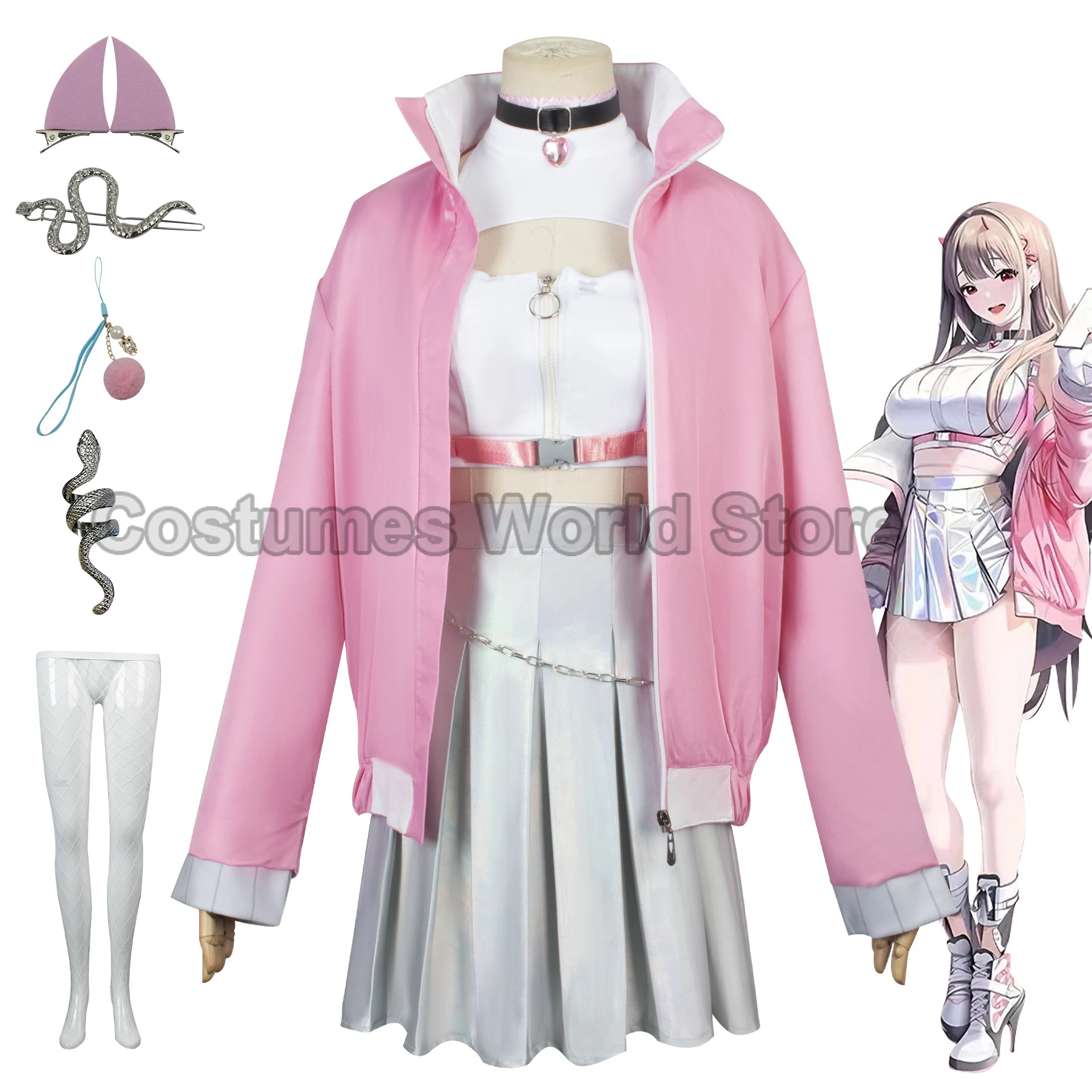NIKKE Goddess of Victory Viper Cosplay Costume Women Viper Sexy Pink Costume Halloween Carnival Suit Headwear Ring Socks
NIKKE Goddess of Victory Viper Cosplay Costume Women Viper Sexy Pink Costume Halloween Carnival Suit Headwear Ring Socks