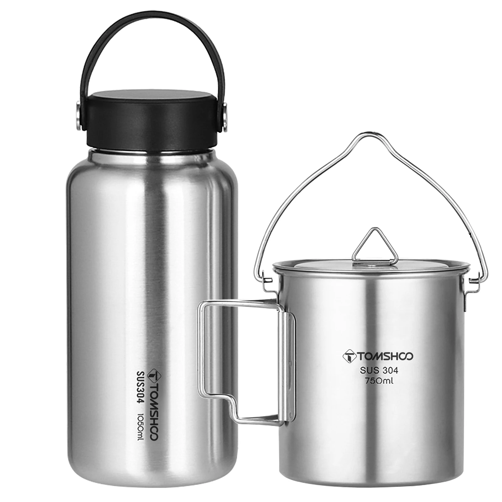 Outdoor Camping 1.05L Stainless Steel Water Bottle Leak Proof Sports Bottle with 75ml Water Cup Coffee Mug Hanging Pot Flatware
Outdoor Camping 1.05L Stainless Steel Water Bottle Leak Proof Sports Bottle with 75ml Water Cup Coffee Mug Hanging Pot Flatware