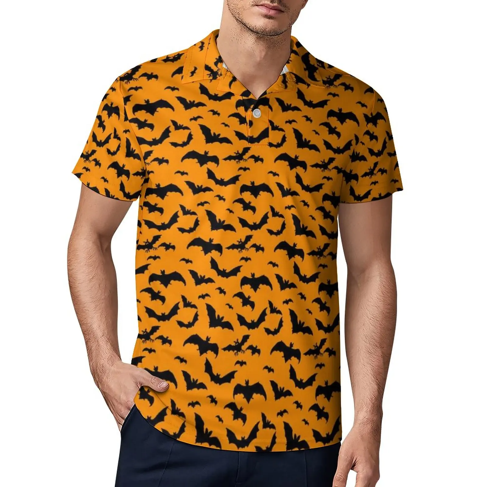 Dark Gothic Casual T-Shirts Halloween Bats Print Polo Shirts Men Streetwear Shirt Daily Short Sleeve Pattern Clothing Big Size
Dark Gothic Casual T-Shirts Halloween Bats Print Polo Shirts Men Streetwear Shirt Daily Short Sleeve Pattern Clothing Big Size