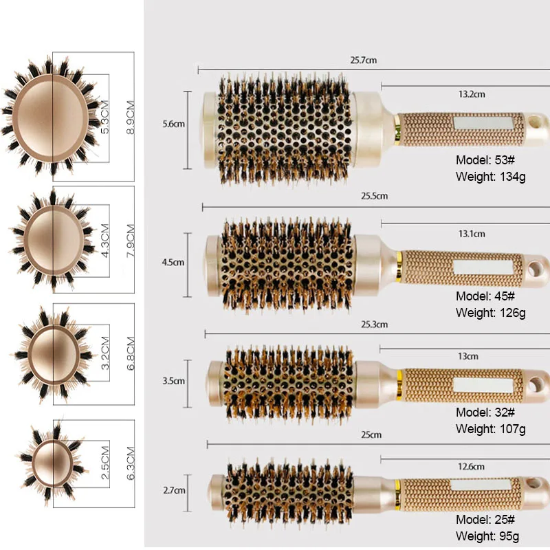 Professional Salon Styling Tools 4 Sizes Round Hair Comb Hair Salon Curling Brush Comb Ceramic Iron Barrel Comb
Professional Salon Styling Tools 4 Sizes Round Hair Comb Hair Salon Curling Brush Comb Ceramic Iron Barrel Comb