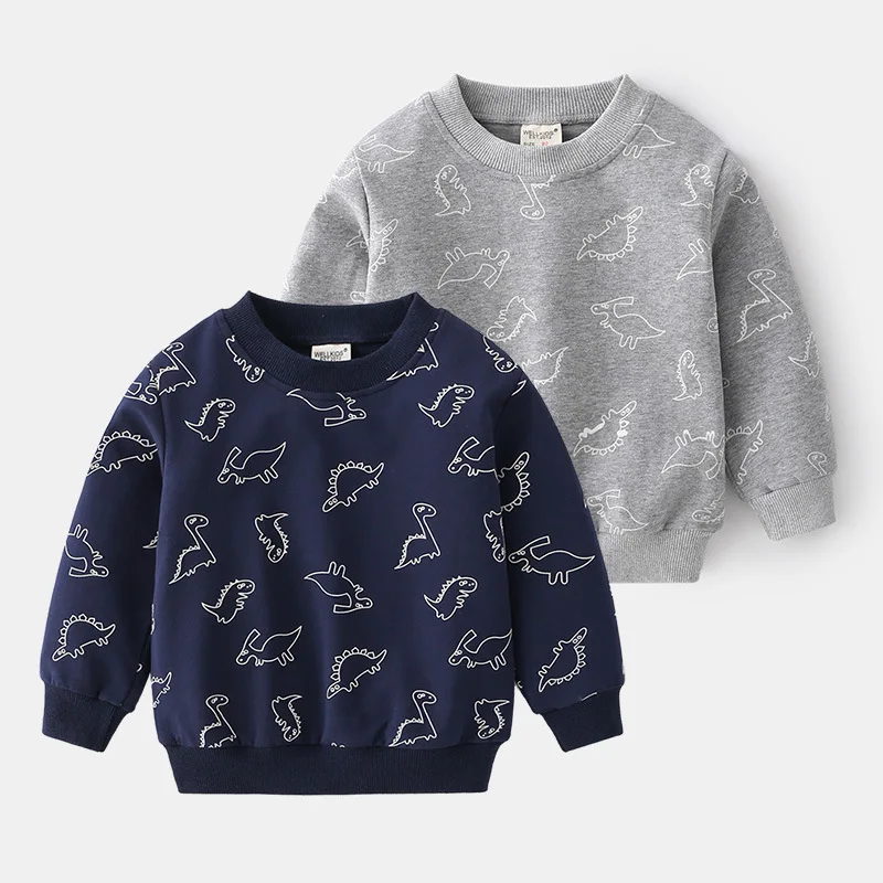 New Spring Dinosaur Sweatshirt Cotton Baby Boys Clothes Causal Tops Pullover Long Sleeve Blue Grey Cute Cartoon Boy Sweatshirts
New Spring Dinosaur Sweatshirt Cotton Baby Boys Clothes Causal Tops Pullover Long Sleeve Blue Grey Cute Cartoon Boy Sweatshirts