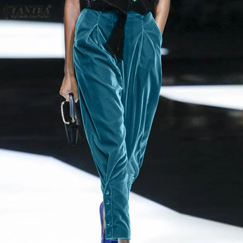 ZANZEA Velvets Maxi Pants Women Fashion Solid Trousers 2022 Spring Casual Pencil Palazzo Lady Vintage OL Long Pantalon Oversized
ZANZEA Velvets Maxi Pants Women Fashion Solid Trousers 2022 Spring Casual Pencil Palazzo Lady Vintage OL Long Pantalon Oversized