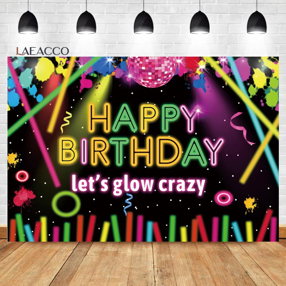 Laeacco Let’s Glow Crazy Backdrops Glow Birthday Party Decor Laser Neon Splatter Paint Adults Customized Photography Background
Laeacco Let’s Glow Crazy Backdrops Glow Birthday Party Decor Laser Neon Splatter Paint Adults Customized Photography Background