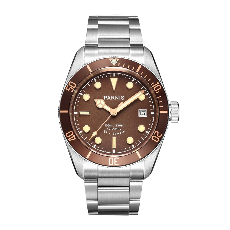 Fashion Parnis 41MM Brown Dial Automatic Watch Men Sapphire Crystal Luminous Men's Mechanical Waterproof Watches reloj hombre
Fashion Parnis 41MM Brown Dial Automatic Watch Men Sapphire Crystal Luminous Men's Mechanical Waterproof Watches reloj hombre