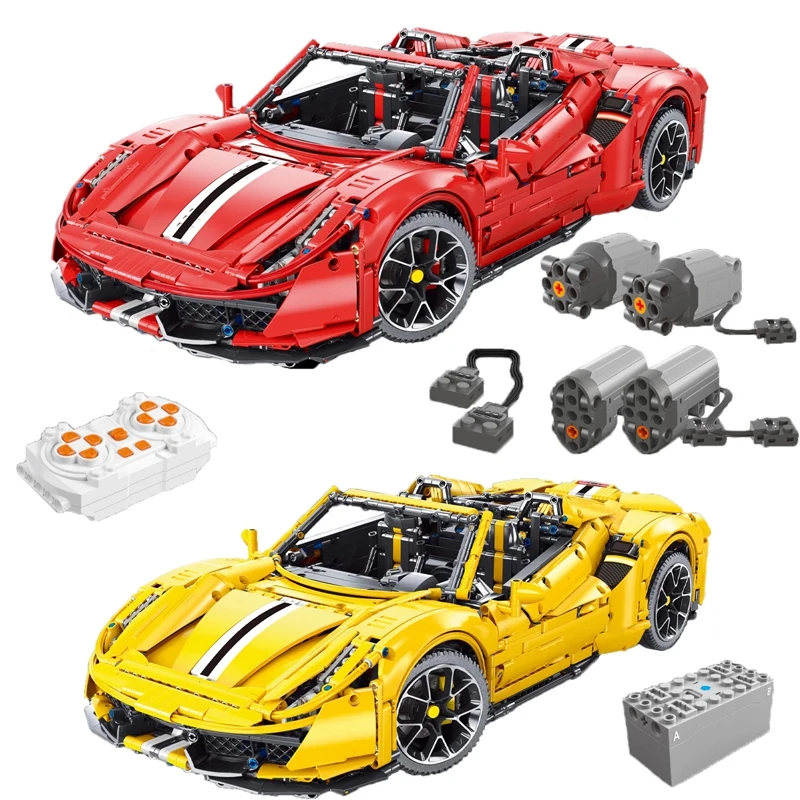 New T5005 High-Tech RC Super Sport Car Ferraried 488 Model Building Blocks Red Pista Italian Super-Car Bricks Toys Kids Gifts
New T5005 High-Tech RC Super Sport Car Ferraried 488 Model Building Blocks Red Pista Italian Super-Car Bricks Toys Kids Gifts