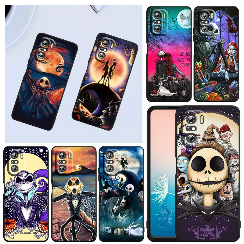 

Skull Jack Christmas Cartoon Phone Case For Xiaomi Redmi Note 11E 11S 11 11T 10 10S 9 9T 9S 8 8T Pro Plus 5G 7 5 Fundas