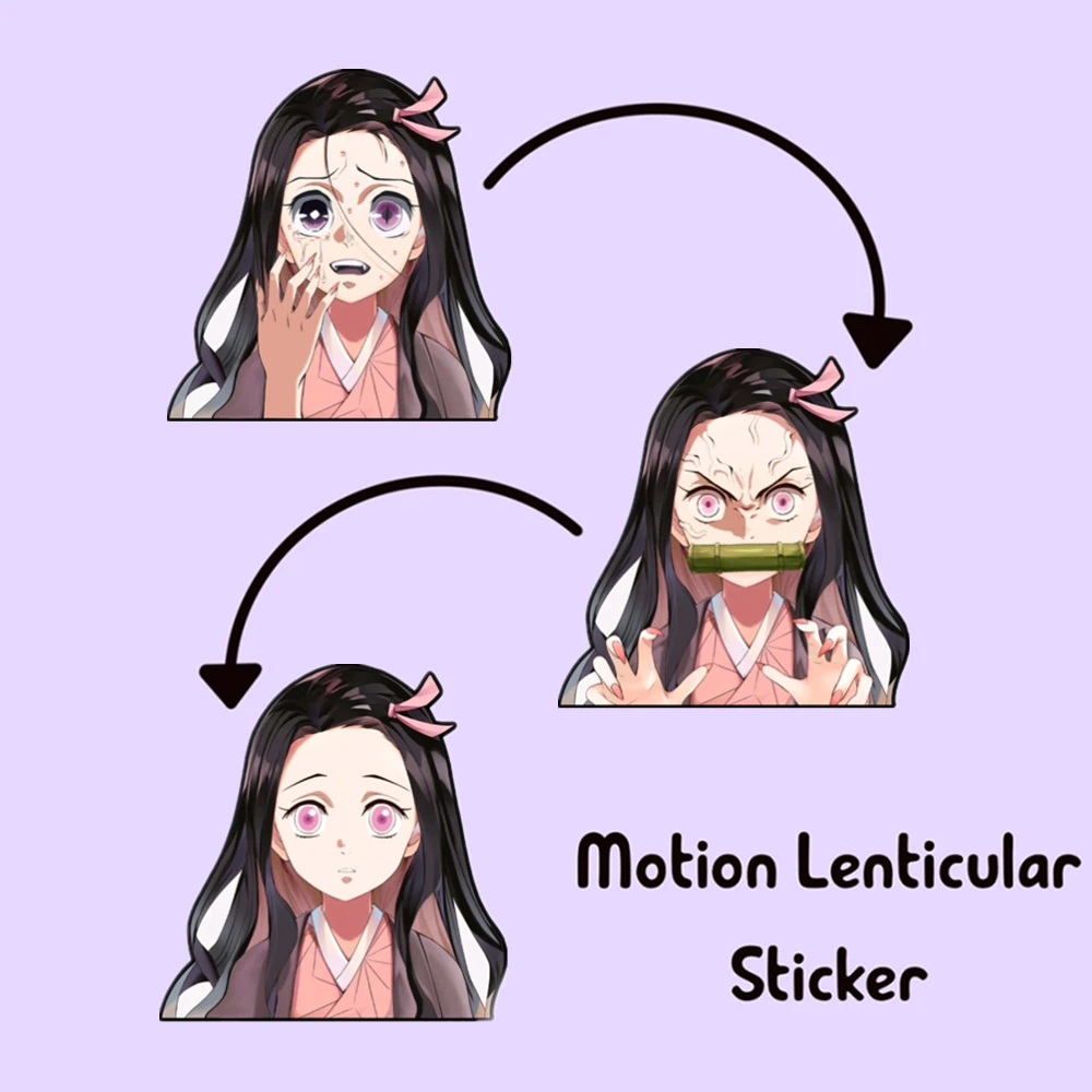 Demon Slayer 3D Motion/Moving Sticker Waterproof High Quality Animation Kamado Nezuko Anime Figure Action Toys Ornaments
Demon Slayer 3D Motion/Moving Sticker Waterproof High Quality Animation Kamado Nezuko Anime Figure Action Toys Ornaments