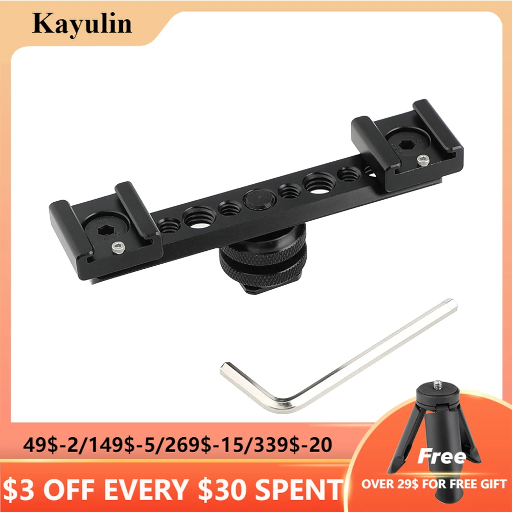 Kayulin 105mm Dual Hot shoe Mount Support Plate With Shoe Mount For Flash light Monitor Dslr Cameras
Kayulin 105mm Dual Hot shoe Mount Support Plate With Shoe Mount For Flash light Monitor Dslr Cameras