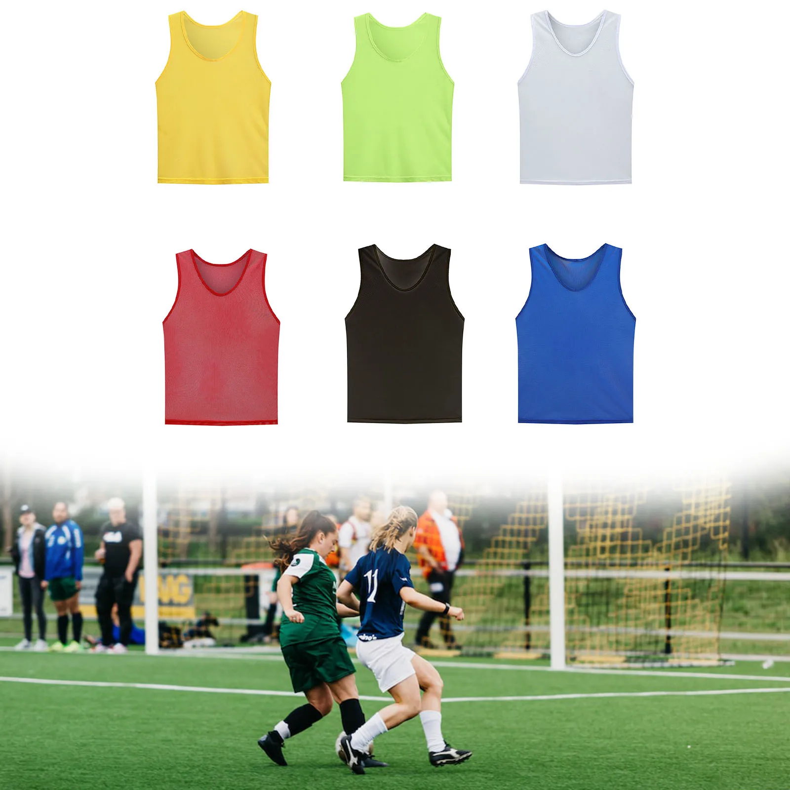 1pcs Football Vest Jerseys Polyester Shirts With Mesh Design For Team Sports Training Accessories 6colors Option
1pcs Football Vest Jerseys Polyester Shirts With Mesh Design For Team Sports Training Accessories 6colors Option