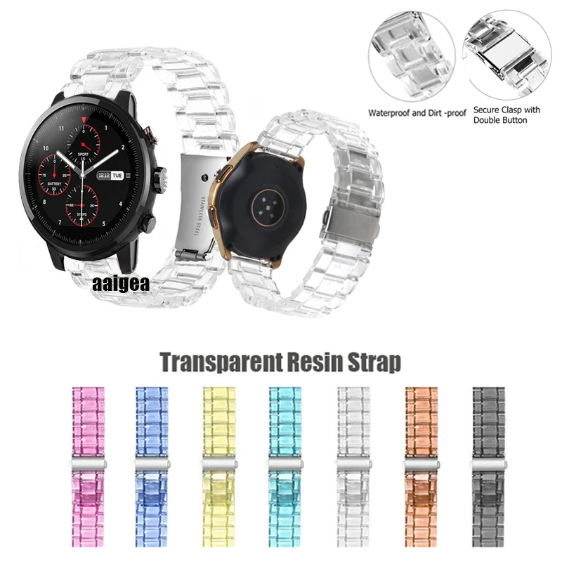 20mm/22mm Transparent Resin Strap for Huami Amazfit Pace Stratos 2 2S 3 / Bip Lite S U Pro Pop Replacement Bracelet Wristbad
20mm/22mm Transparent Resin Strap for Huami Amazfit Pace Stratos 2 2S 3 / Bip Lite S U Pro Pop Replacement Bracelet Wristbad