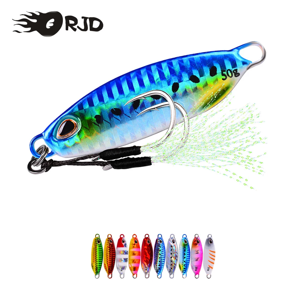 ORJD Fishing Lure Metal Jig Spoon Lure Weight 10g-50g Sea Bass Fishing Lure Slow Jigging Lures Artificial Hard Bait Tackle
ORJD Fishing Lure Metal Jig Spoon Lure Weight 10g-50g Sea Bass Fishing Lure Slow Jigging Lures Artificial Hard Bait Tackle