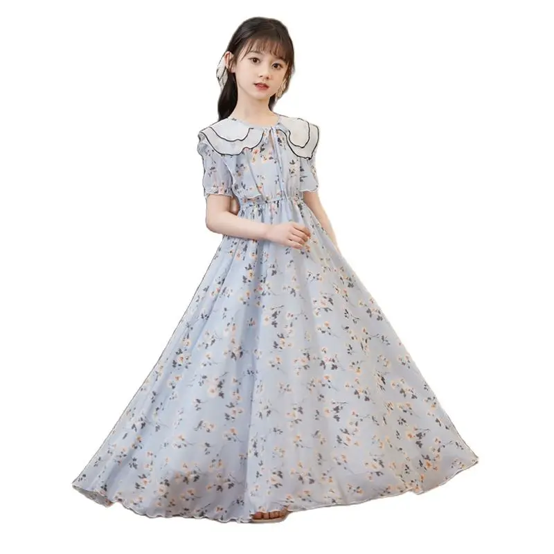 Teenager Girls Chiffon Floral Long Dresses Summer Toddler Kids Short Sleeve Bohemian Princess Maxi Dress Children Vestidos 12 14
Teenager Girls Chiffon Floral Long Dresses Summer Toddler Kids Short Sleeve Bohemian Princess Maxi Dress Children Vestidos 12 14
