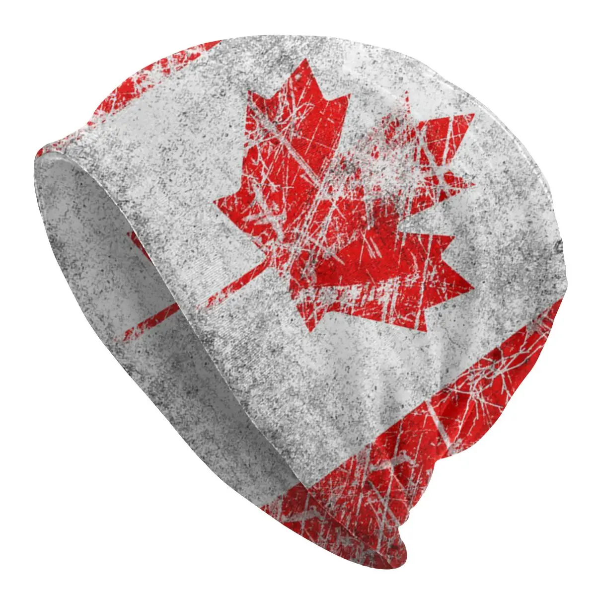 

Canadian Flag Bonnet Hat Knitting Hats Hip Hop Outdoor Canada Maple Leaf Skullies Beanies Hat Men's Women's Warm Dual-use Cap