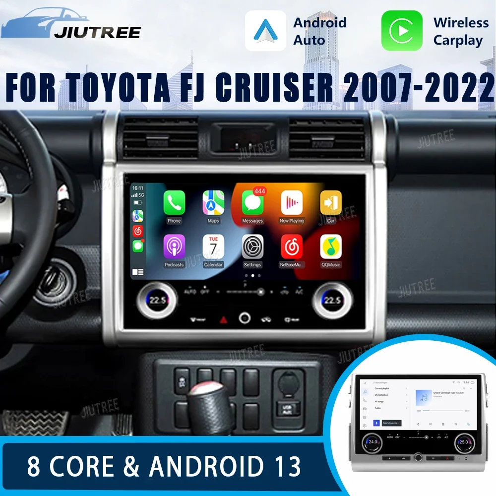 Android 13 для Toyota Land Cruiser FJ 2007-2022 автомобильный радиоприемник мультимедийный