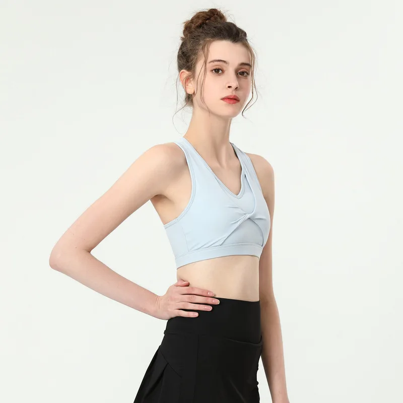 aIo Yoga Sports Bra Women Shockproof Gathering And Anti Sagging Running Fitness Bra With Collar Yoga Tank Top 
aIo Yoga Sports Bra Women Shockproof Gathering And Anti Sagging Running Fitness Bra With Collar Yoga Tank Top