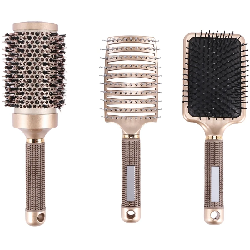 3Pcs Hair Scalp Massage Comb Nylon Wet Curly Detangle Hair Brush Roller Comb For Salon Hairdressing Styling Tools
3Pcs Hair Scalp Massage Comb Nylon Wet Curly Detangle Hair Brush Roller Comb For Salon Hairdressing Styling Tools