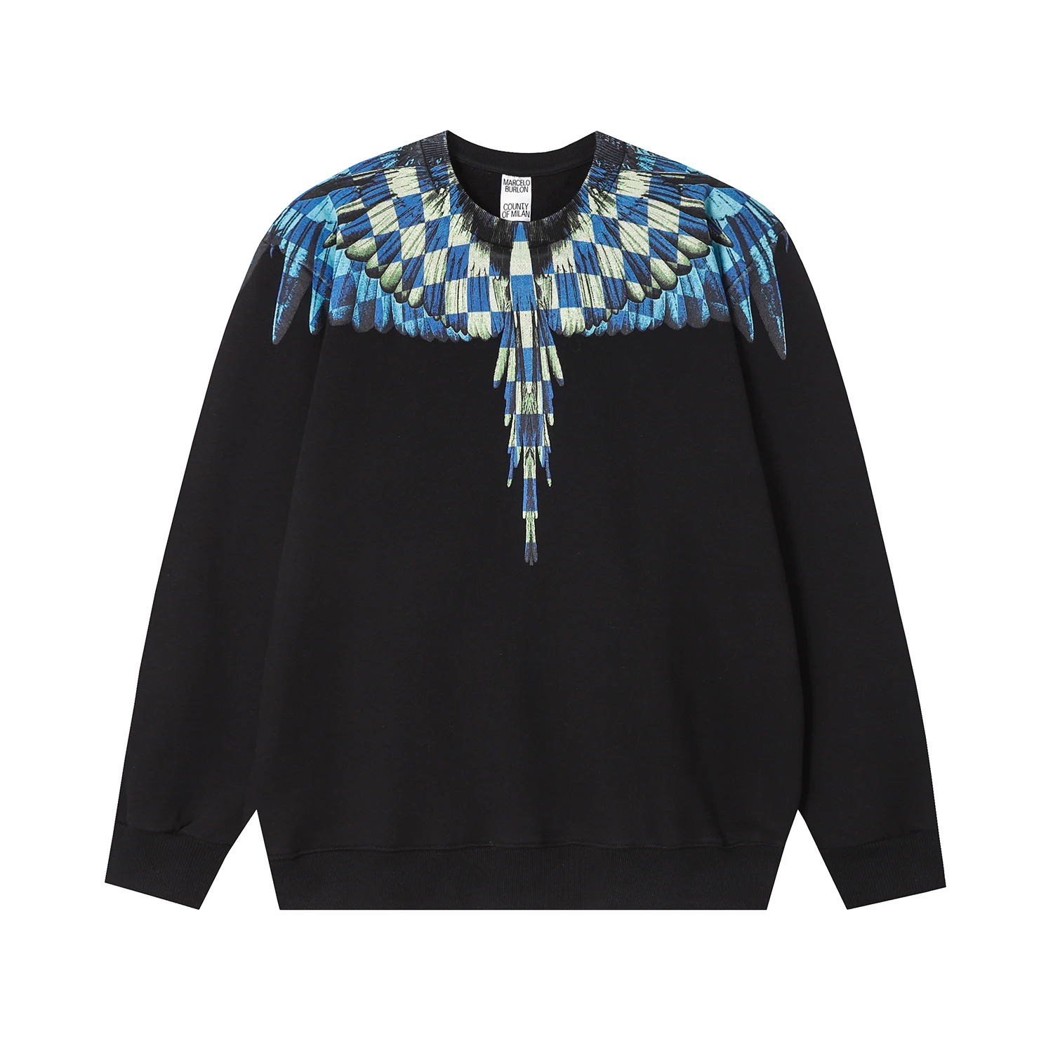 2023 New MB checkerboard plaid feather wings round neck jumper men and women the same
2023 New MB checkerboard plaid feather wings round neck jumper men and women the same