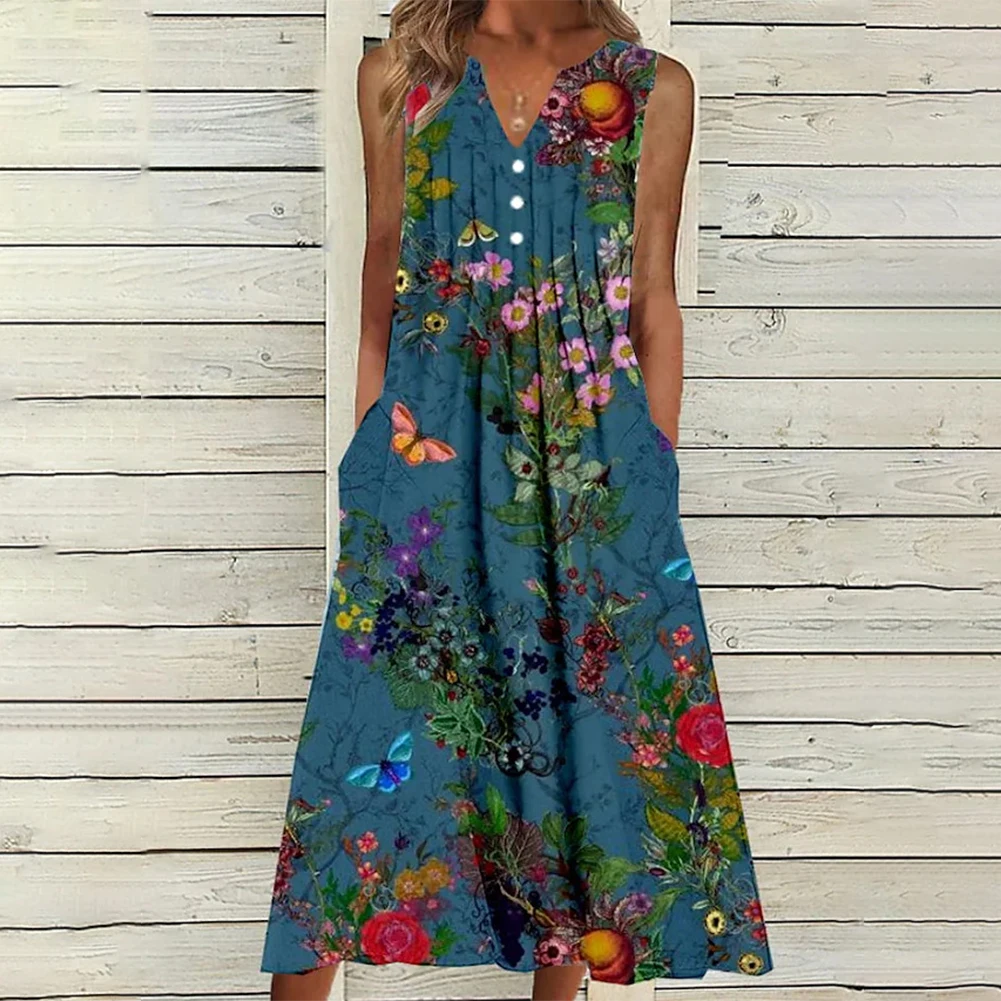 Women Bohemia Vintage Casual V-Neck A Line Summer Elegant Loose Floral Lace Patchwork Sleeveless Tunic Party Swing Dress
Women Bohemia Vintage Casual V-Neck A Line Summer Elegant Loose Floral Lace Patchwork Sleeveless Tunic Party Swing Dress