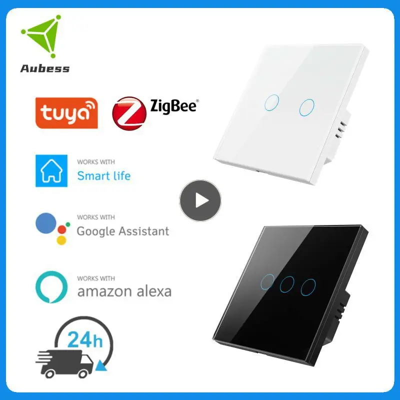 

Умный сенсорный выключатель ZigBee, не требует нейтрального провода, для умного дома, с поддержкой Alexa Google Home и дистанционного управления умным домом, 2/3 клавиш
