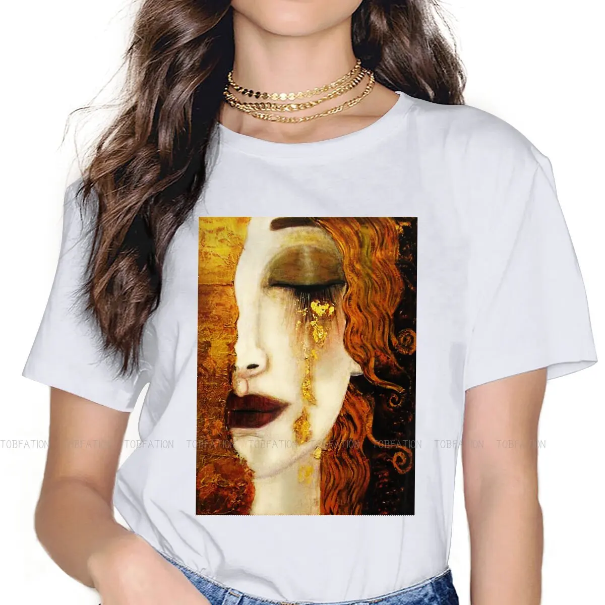 Golden Tears Kawaii Girls Women T-Shirt Gustav Klimt Painting 5XL Blusas Harajuku Casual Short Sleeve Vintage Oversized Tops
Golden Tears Kawaii Girls Women T-Shirt Gustav Klimt Painting 5XL Blusas Harajuku Casual Short Sleeve Vintage Oversized Tops