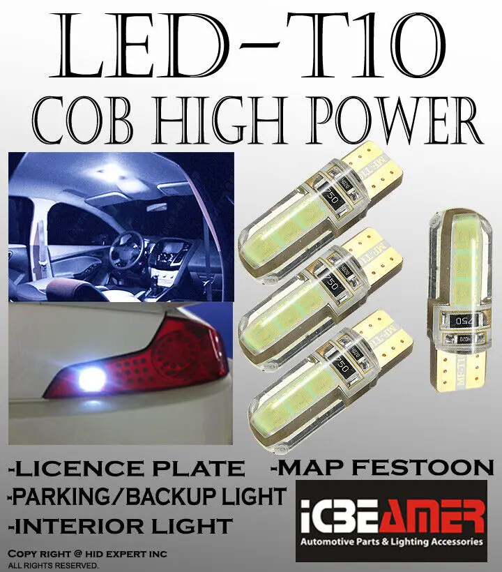 4X White T10 COB 168 920 921 High Power Super Bright 1-SMD LED Parking Light Bulbs
4X White T10 COB 168 920 921 High Power Super Bright 1-SMD LED Parking Light Bulbs