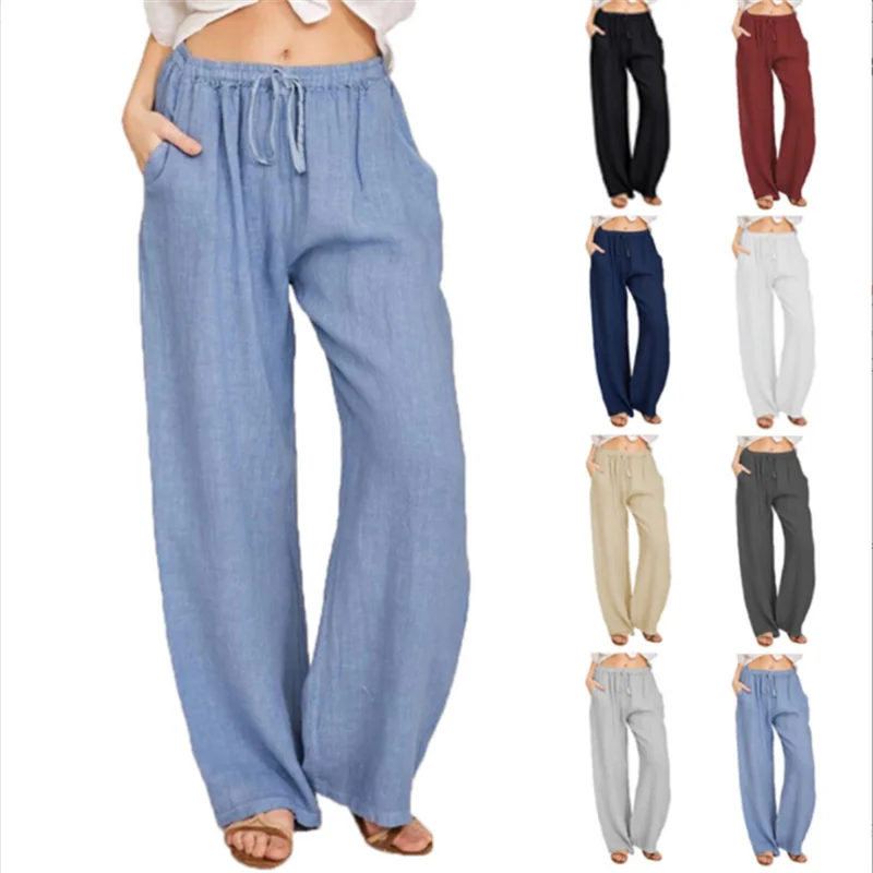 Summer Women's Wide Leg Pants Summer Oversize Fluid Trousers for Women High Waist Black Korean Fashion Casual Elastic Waist
Summer Women's Wide Leg Pants Summer Oversize Fluid Trousers for Women High Waist Black Korean Fashion Casual Elastic Waist