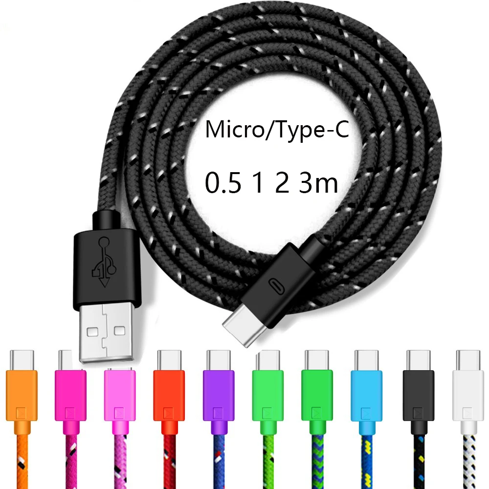 Micro USB Cable USB Type C Cable for Samsung S20 S21 Xiaomi Nylon Braided Mobile Phone Fast Charging For Android Type-C Charger
Micro USB Cable USB Type C Cable for Samsung S20 S21 Xiaomi Nylon Braided Mobile Phone Fast Charging For Android Type-C Charger