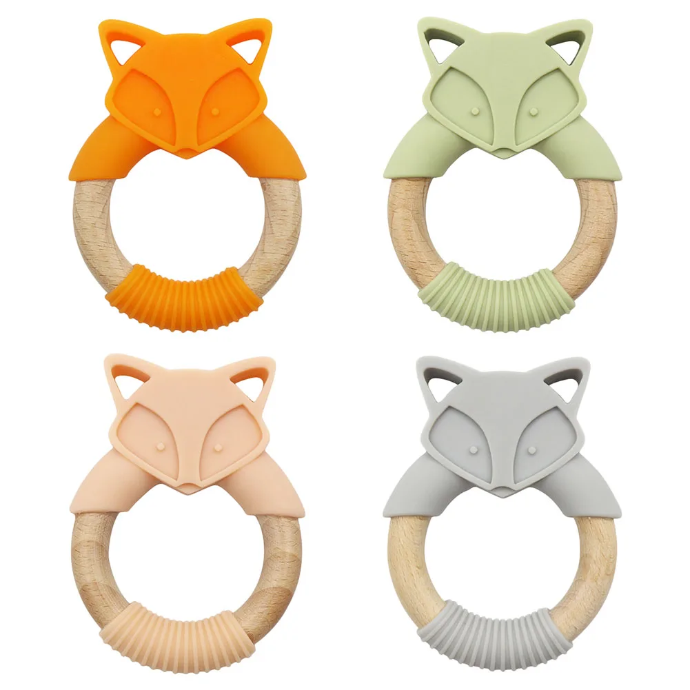 Silicone Baby Teether Fox Animals Toys Wooden Rings Teething Grasping Toy Baby Pacifier Pendant Nurse Accessories Toys For Kid
Silicone Baby Teether Fox Animals Toys Wooden Rings Teething Grasping Toy Baby Pacifier Pendant Nurse Accessories Toys For Kid