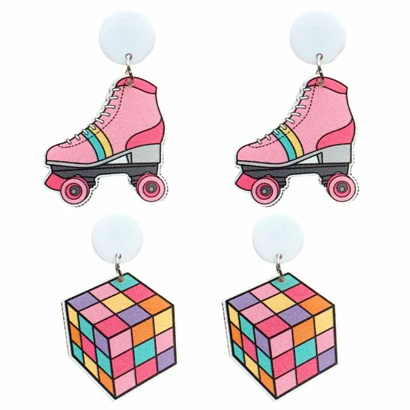 Funny Colorful Checked 3D Square Earrings Korean Creative Skating Roller Skating Shoes Earrings Punk Slide Accessories For Women
Funny Colorful Checked 3D Square Earrings Korean Creative Skating Roller Skating Shoes Earrings Punk Slide Accessories For Women